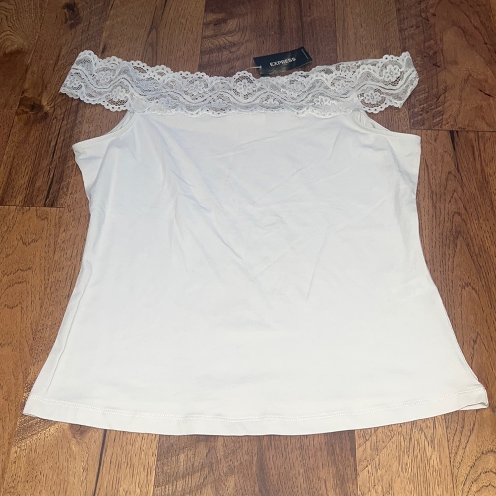 NWT Express Woman’s Lace Collar Top Size L
